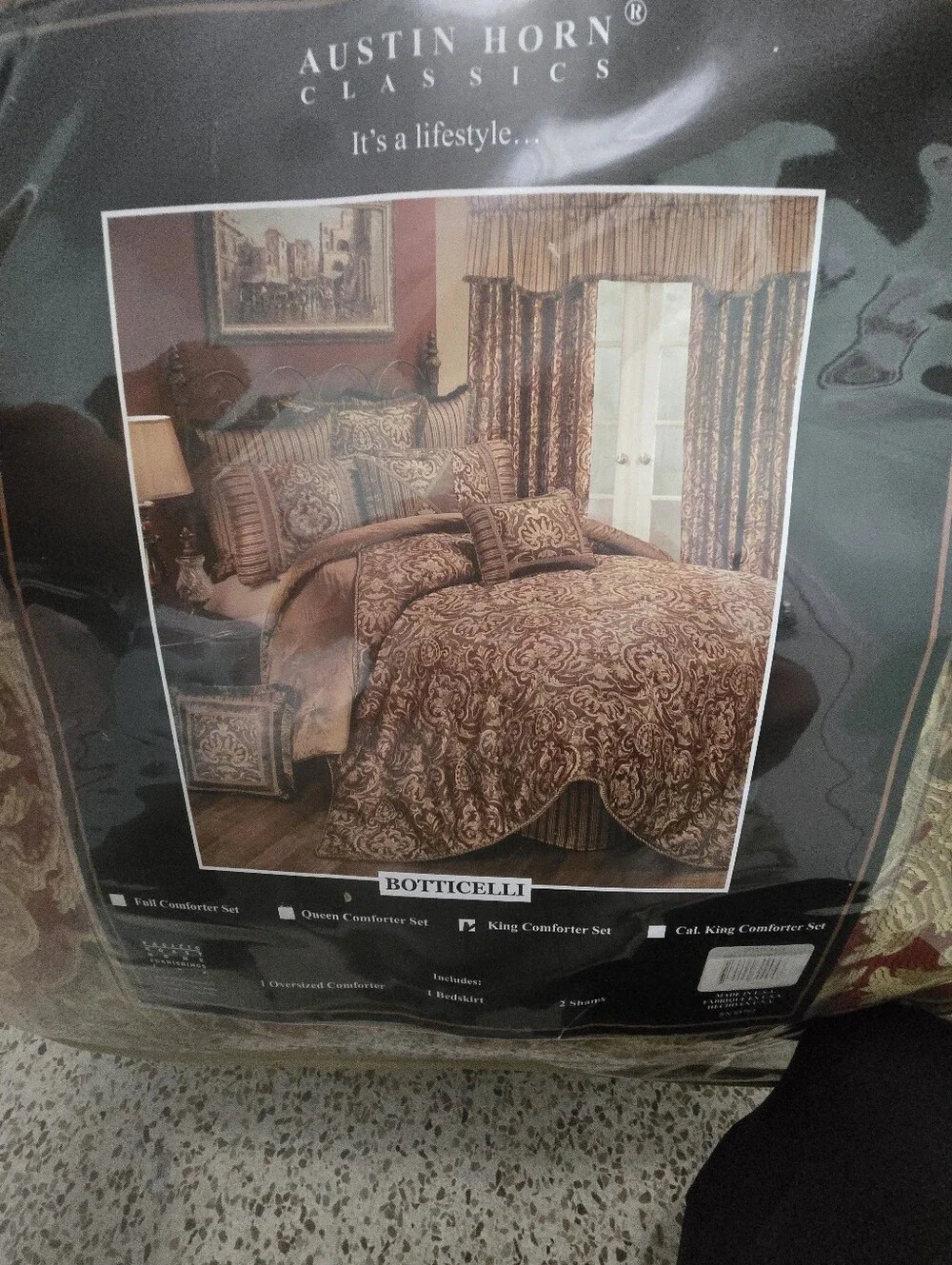 Austin Holt Luxury Oversized Comforter Set - Brown Pattern